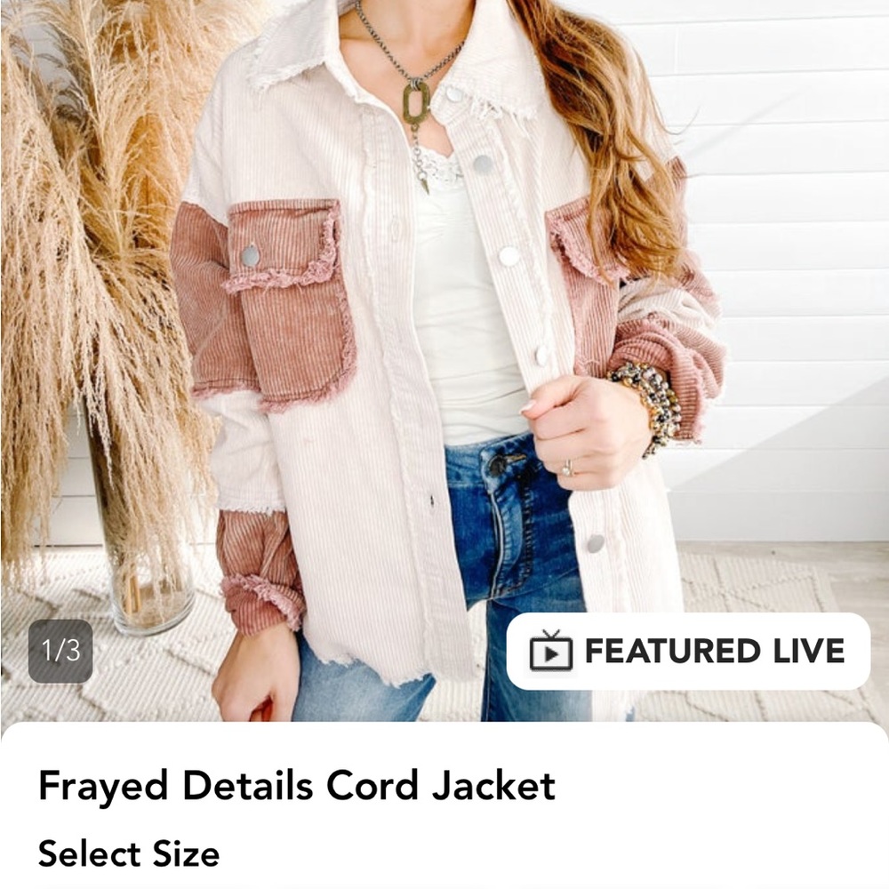Colorblocked Corduroy Oversized Shacket